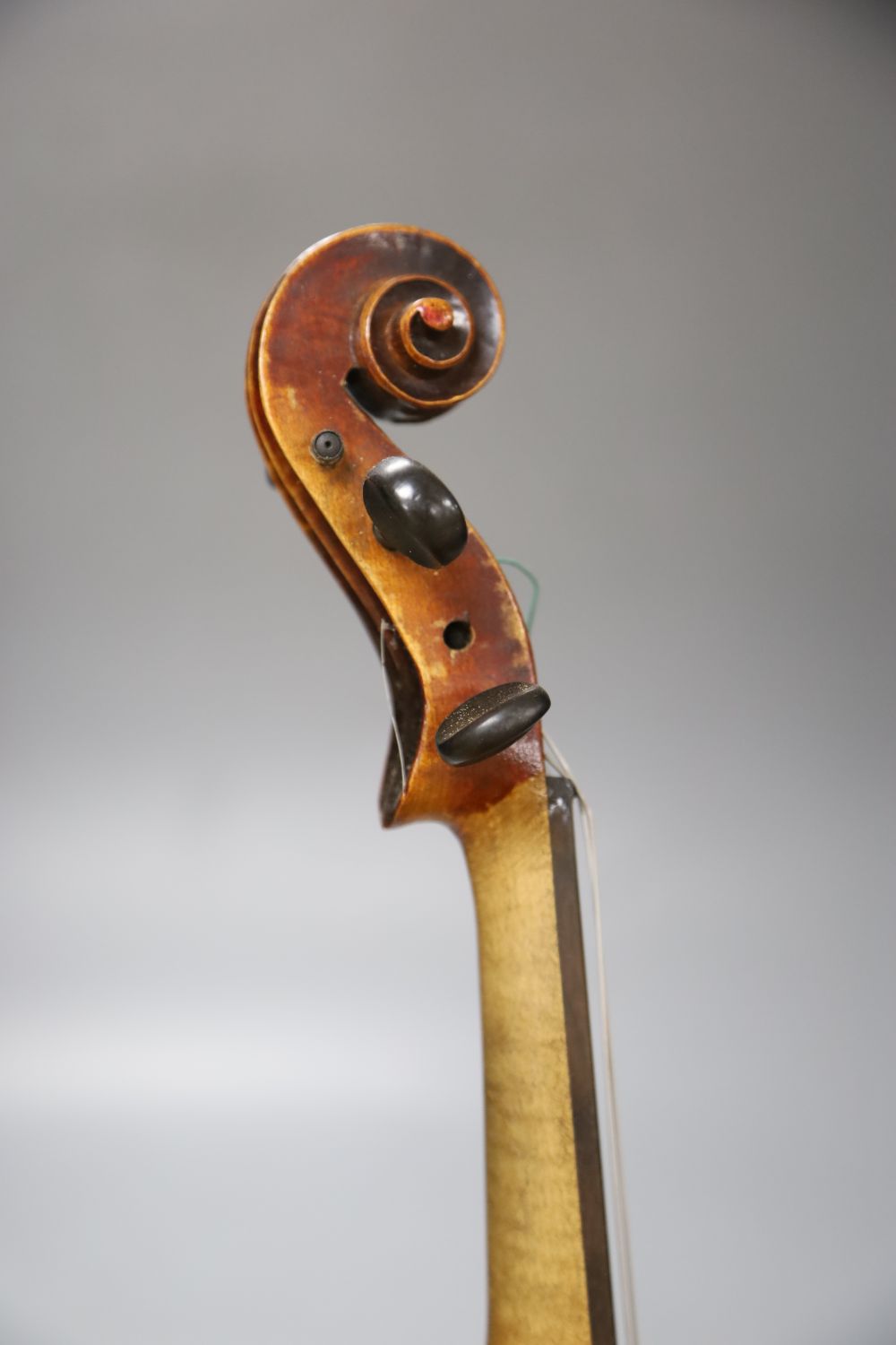 A late 19th century German violin unlabelled, cased